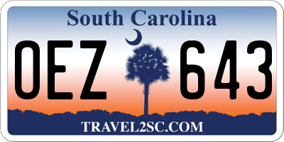 SC license plate OEZ643