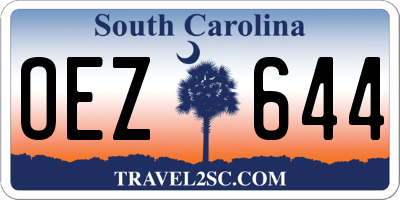 SC license plate OEZ644
