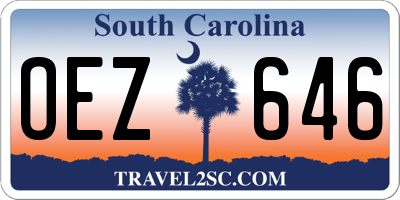 SC license plate OEZ646