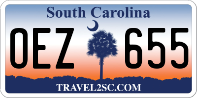 SC license plate OEZ655