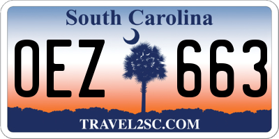 SC license plate OEZ663