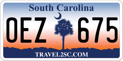 SC license plate OEZ675