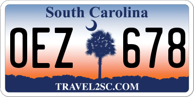 SC license plate OEZ678