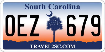 SC license plate OEZ679