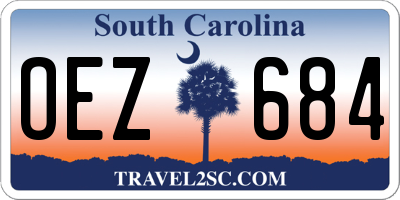 SC license plate OEZ684