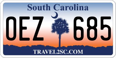 SC license plate OEZ685