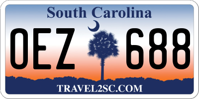 SC license plate OEZ688
