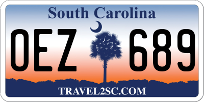 SC license plate OEZ689