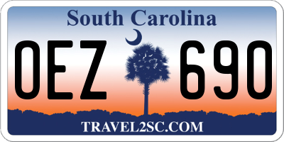 SC license plate OEZ690