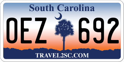 SC license plate OEZ692