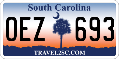 SC license plate OEZ693