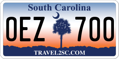 SC license plate OEZ700