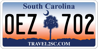 SC license plate OEZ702