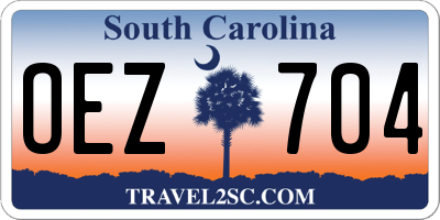 SC license plate OEZ704