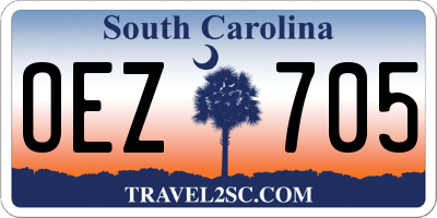 SC license plate OEZ705