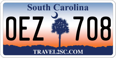 SC license plate OEZ708