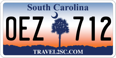SC license plate OEZ712