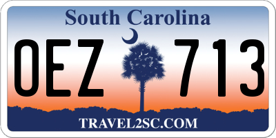 SC license plate OEZ713