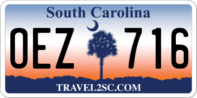 SC license plate OEZ716