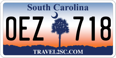 SC license plate OEZ718