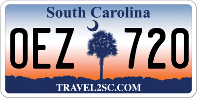 SC license plate OEZ720