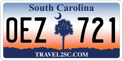 SC license plate OEZ721