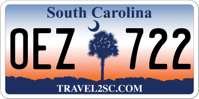 SC license plate OEZ722