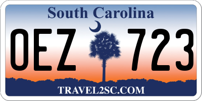 SC license plate OEZ723