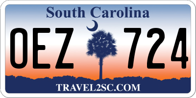 SC license plate OEZ724