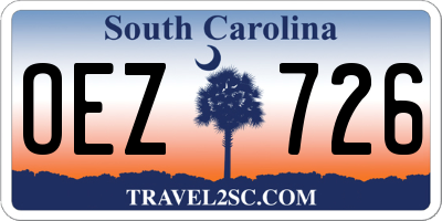 SC license plate OEZ726