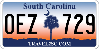 SC license plate OEZ729