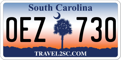 SC license plate OEZ730