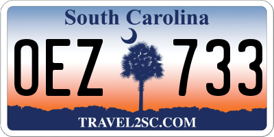 SC license plate OEZ733