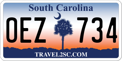 SC license plate OEZ734