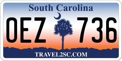 SC license plate OEZ736