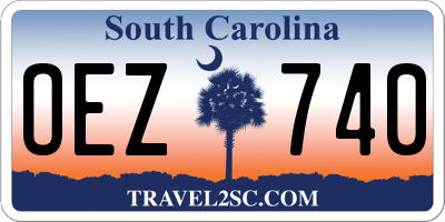 SC license plate OEZ740