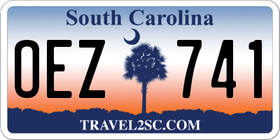 SC license plate OEZ741