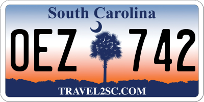 SC license plate OEZ742