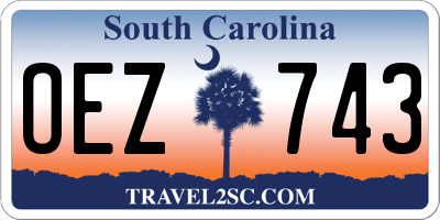 SC license plate OEZ743