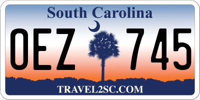 SC license plate OEZ745