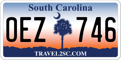 SC license plate OEZ746