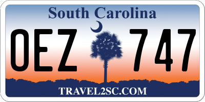 SC license plate OEZ747