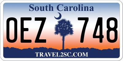 SC license plate OEZ748