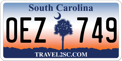 SC license plate OEZ749