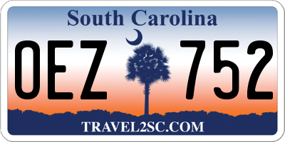 SC license plate OEZ752