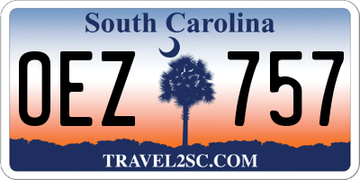 SC license plate OEZ757