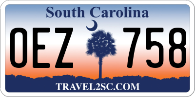 SC license plate OEZ758