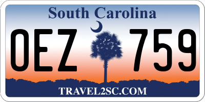 SC license plate OEZ759