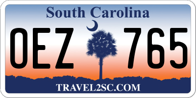 SC license plate OEZ765