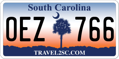 SC license plate OEZ766